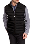 Black Zip-Up Welded Channel Quilted Men's Vest  | Hart Schaffner Marx Vests Collection | Sam's Tailoring Fine Men's Clothing