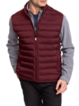 Burgundy Zip-Up Welded Channel Quilted | Hart Schaffner Marx Vests Collection | Sam's Tailoring Fine Men's Clothing Men's Vest