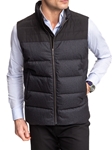 Charcoal Quilted Mixed Media Martin Men's Vest | Hart Schaffner Marx Vests Collection | Sam's Tailoring Fine Men's Clothing