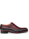 Burgundy/Black Artesano Two-Toned Monk Strap Shoe | Mezlan Monk Strap Shoes Collection | Sam's Tailoring Fine Men's Clothing