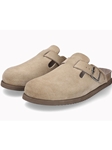 Warm Grey Velvet Leather Men's Sandal | Mephisto Sandals | Sam's Tailoring Fine Men's Clothing