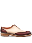 Red/Bone Almagro Two Tone Men's Oxford | Mezlan Shoe Collection | Sam's Tailoring Fine Men's Clothing