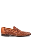 Cognac Alcaraz Laser Print Classic Men's Slip On | Mezlan Shoe Collection | Sam's Tailoring Fine Men's Clothing