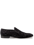 Black Travolta Velvet Men's Formal Loafer | Mezlan Shoe Collection | Sam's Tailoring Fine Men's Clothing