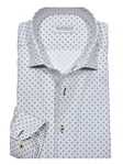 Navy Sun Medallion Roll Collar Men's Shirt | Marcello Shirts Collection | Sam's Tailoring Fine Men's Clothing