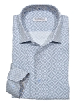 Circle Medallion Roll Collar Men's Shirt | Marcello Shirts Collection | Sam's Tailoring Fine Men's Clothing