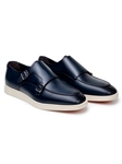 Navy Hybrid Double Buckle Marcio Men's Shoe | Belvedere Studio Shoes | Sam's Tailoring Fine Men's Clothing