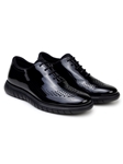 Black Polished Mazxim Men's Formal Sneaker | Belvedere Studio Shoes | Sam's Tailoring Fine Men's Clothing