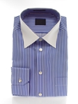 Classic Fit: Blue and White Single Cuff Shirt - Eton of Sweden  |  SamsTailoring Clothing