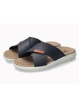 Navy Nubuck Smooth Leather Men's Sandal | Mephisto Sandals Collection | Sam's Tailoring Fine Men Clothing