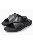 Black Nubuck Smooth Leather Men's Sandal | Mephisto Sandals Collection | Sam's Tailoring Fine Men Clothing