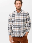 White Kay C Light Flannel Men's Shirt | Brax Men's Shirts Collection | Sam's Tailoring Fine Men Clothing