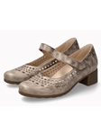 Dark Taupe Ballerinas Leather Smooth Women Sandal | Mephisto Women's Sandals | Sams Tailoring