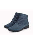 Peacock Blue Leather Nubuck Women's Ankle Boot | Mephisto Women Boots | Sam's Tailoring Fine Women's Shoes