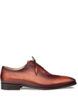 Cognac Gasset Wing Tip Men's Oxford Shoe | Mezlan Shoe Collection | Sam's Tailoring Fine Men's Clothing