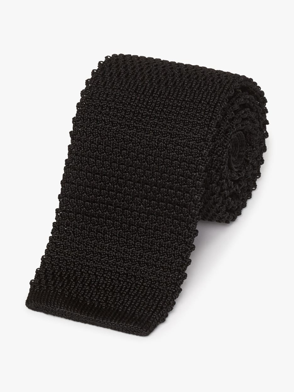 Black Men's Classic Silk Knit Tie Fine Ties Collection Sam's