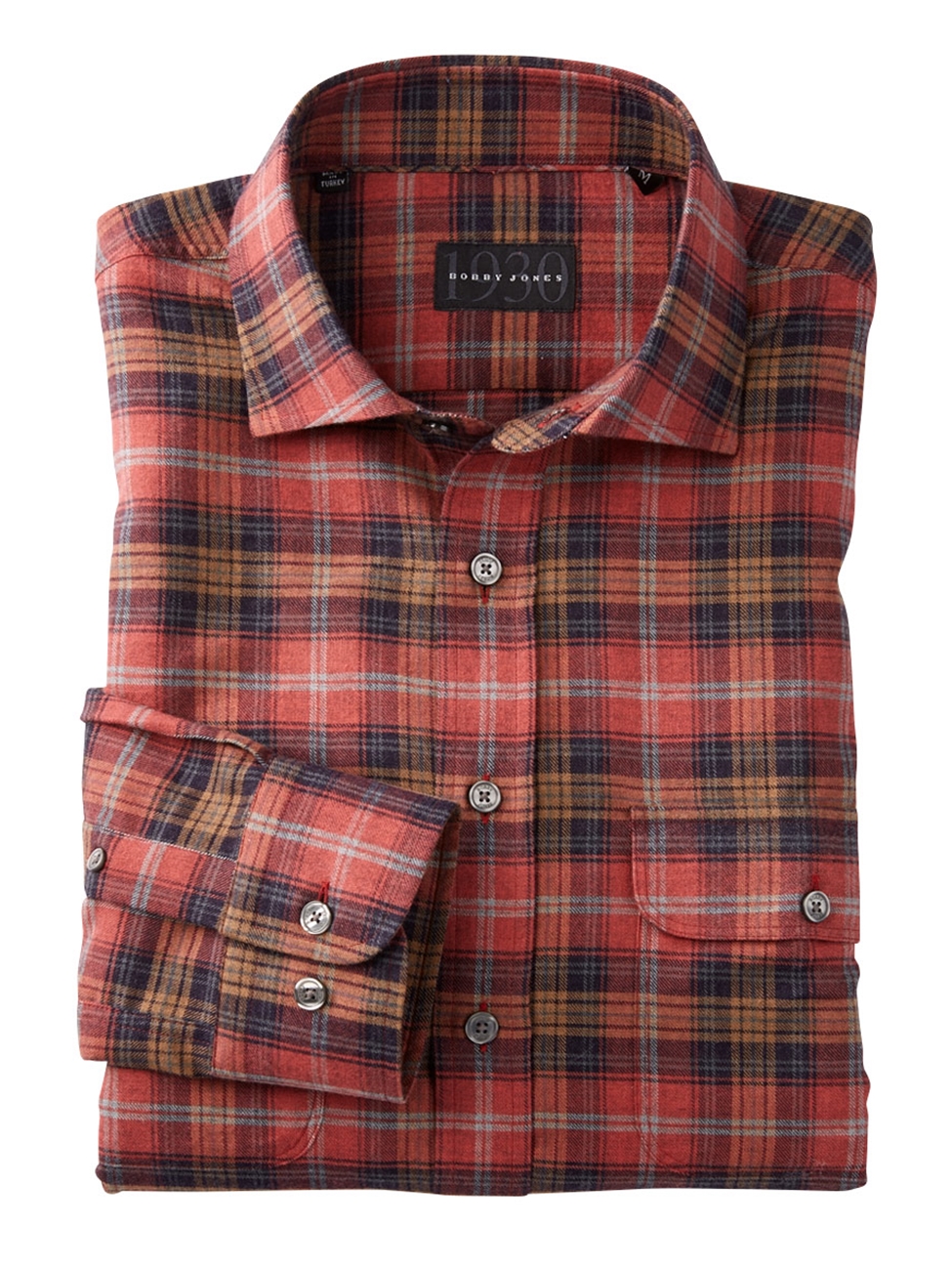 Red Dawson Gingham Plaid Long Sleeve Work Shirt 