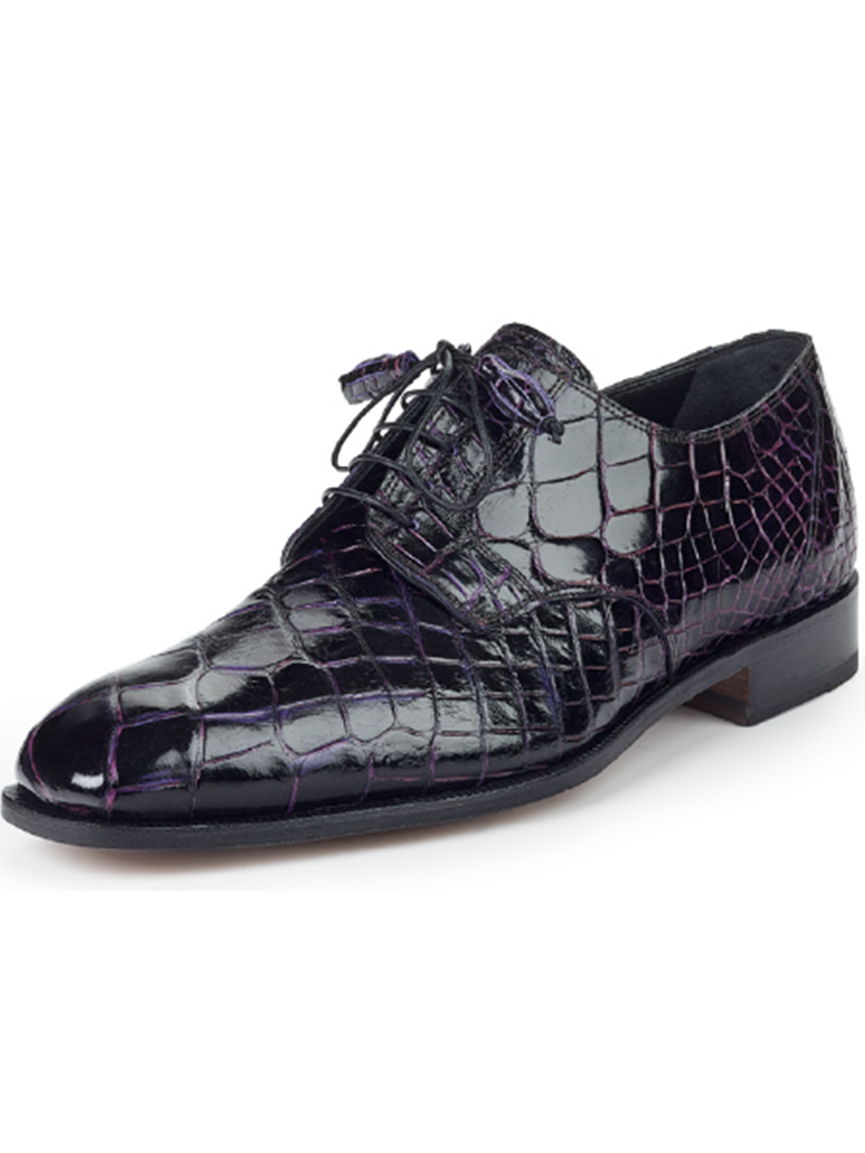 Grape & Black Alligator Men's Derby Dress Shoe | Mauri Dress Shoes ...