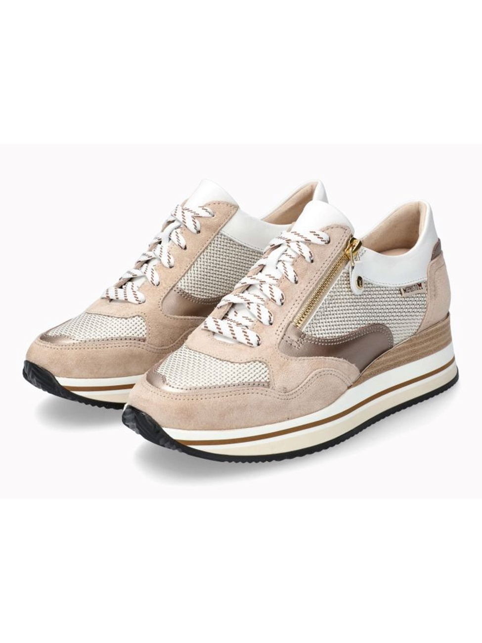 Light Sand Leather Velvet Soft Air Women's Sneaker | Mephisto