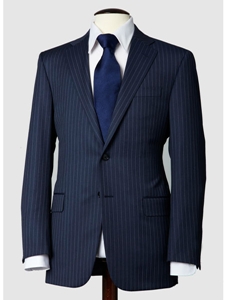 Hickey Freeman Suits: Dark Blue Stripe Suit B03031302009 - Hickey Freeman  Tailored Clothing, SamsTailoring