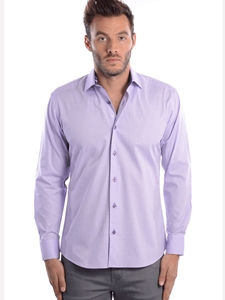 Tone On Tone Lilac Diamonds Jacquard Shirt  | Bertigo Fall 2016 Shirts Collection