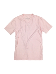 Pink V-Neck Pima Cotton Short Sleeves T-shirt Georg Roth V-Neck T-shirts
