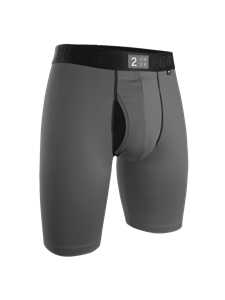 Grey 9 Inch Power Shift Long Leg Underwear