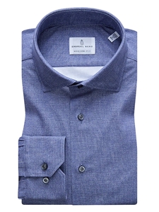 Stretch Knit Emanuel Fine Melange Modern Blue | Shirt Men\'s Tailoring 4Flex Berg | Collection Shirts Ink Clothing Sam\'s
