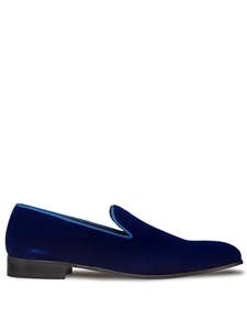 Blue Lublin Fine Formal Slip On | Mezlan Men's Formal Shoes | Sam's Tailoring Fine Men's Clothing