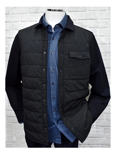 Black Microfiber Assaraf Trend Jacket | Marcello Sport Outerwear Collection | Sam's Tailoring Fine Men's Clothing