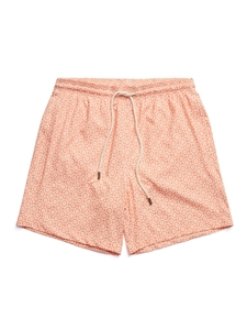 Orange Patterned Retro Print Swimshort | Stone Rose Shorts Collection | Sams Tailoring Fine Men Clothing