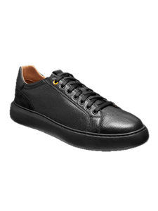 Black Soft Premium Leather Men's Sneaker | Samuel Hubbard Shoes Collection | Sam's Tailoring Fine Men Clothing
