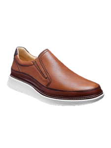 Tan Hybrid Leather Lightweight Men's Slip On | Samuel Hubbard Shoes Collection | Sam's Tailoring Fine Men Clothing