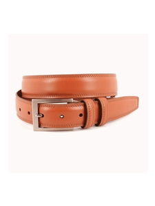 Tan Italian Aniline Leather Big And Tall Men'S Belt | Torino Leather Big & Tall Belts Collection | Sam's Tailoring Fine Men's Clothing