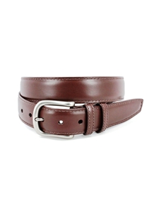 Brown Italian Bridle Leather Casual Men'S Belt | Torino Leather Casual Belts Collection | Sam's Tailoring Fine Men's Clothing