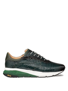 Forest/Green Quevedo Crocodile Casual Sneaker | Mezlan Casual Shoes Collection | Sam's Tailoring Fine Men's Clothing