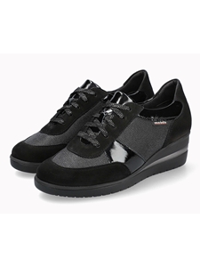 Black Textile Leather Paige Women's Shoe | Mephisto Women's Sneakers | Sams Tailoring Fine Women's Shoe