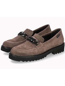 Ice Brown Velvet Leather Salka Women's Moccasin | Mephisto Women's Slip On | Sams Tailoring Fine Women's Shoe