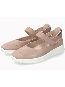 Light Taupe Nubuk Leather Women's Flat Sandal | Mephisto Women's Flats  | Sams Tailoring Fine Men's Clothing