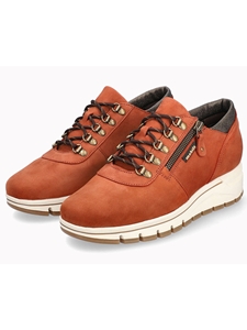 Rust Nubuk Leather Gwenn Women's Shoe | Mephisto Women's Sneakers  | Sams Tailoring Fine Men's Clothing