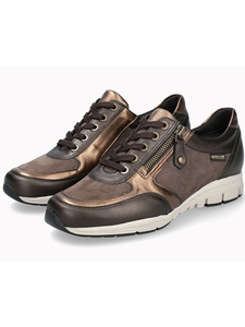 Bronze Grain Leather Ylona Women's Sneaker | Mephisto Women's Sneakers  | Sams Tailoring Fine Men's Clothing