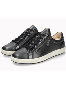 Carbon Grain Leather Nikita Women's Sneaker | Mephisto Women's Sneakers  | Sams Tailoring Fine Men's Clothing