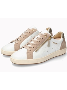 White Ceylon Grain Leather Nikita Women's Sneaker | Mephisto Women's Sneakers  | Sams Tailoring Fine Men's Clothing