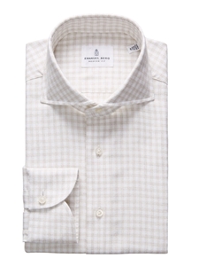 Light Beige Ultra Soft Luxury Brushed Twill Sport Shirt | Emanuel Berg Casual Shirts | Sam's Tailoring Fine Men Clothing