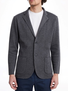 Dark Grey Premium Two Buttons Men's Swacket | Emanuel Berg Sweaters Collection | Sam's Tailoring Fine Men's Clothing