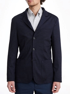 Navy Wool Active D-Constructed Men's Shirt Jacket | Emanuel Berg Jackets Collection | Sam's Tailoring Fine Men's Clothing