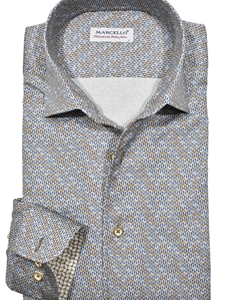 Python Swirl Roll Collar Men's Sport Shirt | Marcello Sport Shirts Collection | Sam's Tailoring Fine Men's Clothing