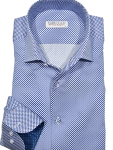 Malanga Roll Collar Men's Cotton Sport Shirt | Marcello Sport Shirts Collection | Sam's Tailoring Fine Men's Clothing