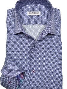 Bloom Roll Collar Men's Cotton Sport Shirt | Marcello Sport Shirts Collection | Sam's Tailoring Fine Men's Clothing