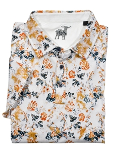 Raffi Floral Short Sleeve Men's Polo | Marcello Polos Collection | Sam's Tailoring Fine Men's Clothing